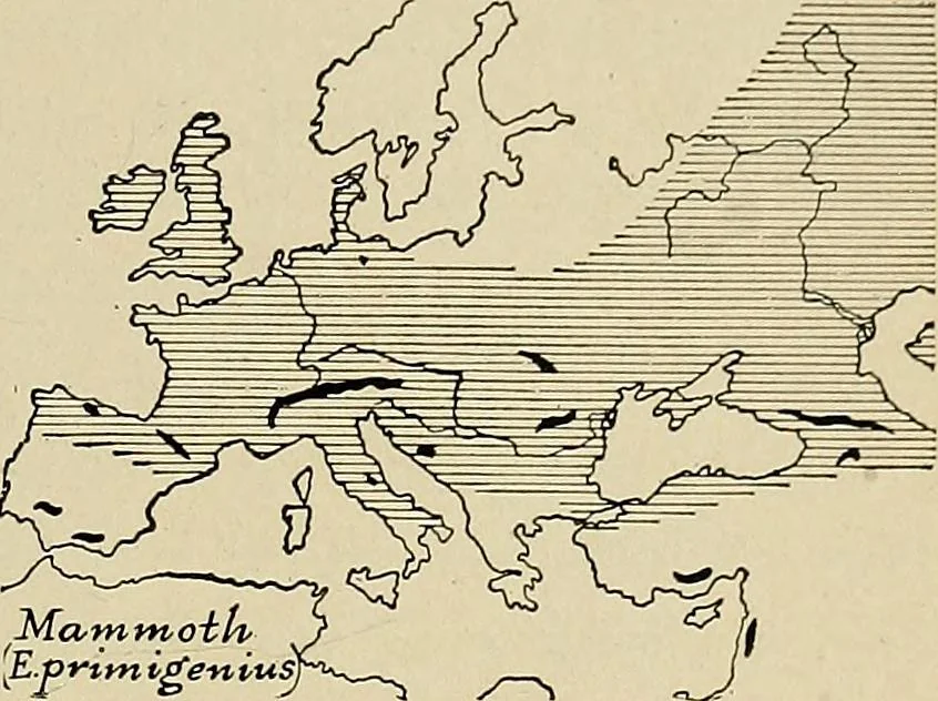 An illustration from Men of the old stone age, their environment, life and art, 1918, leaf 328