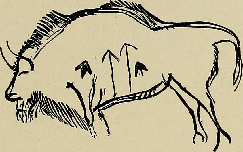 An illustration from Men of the old stone age, their environment, life and art, 1918, leaf 396