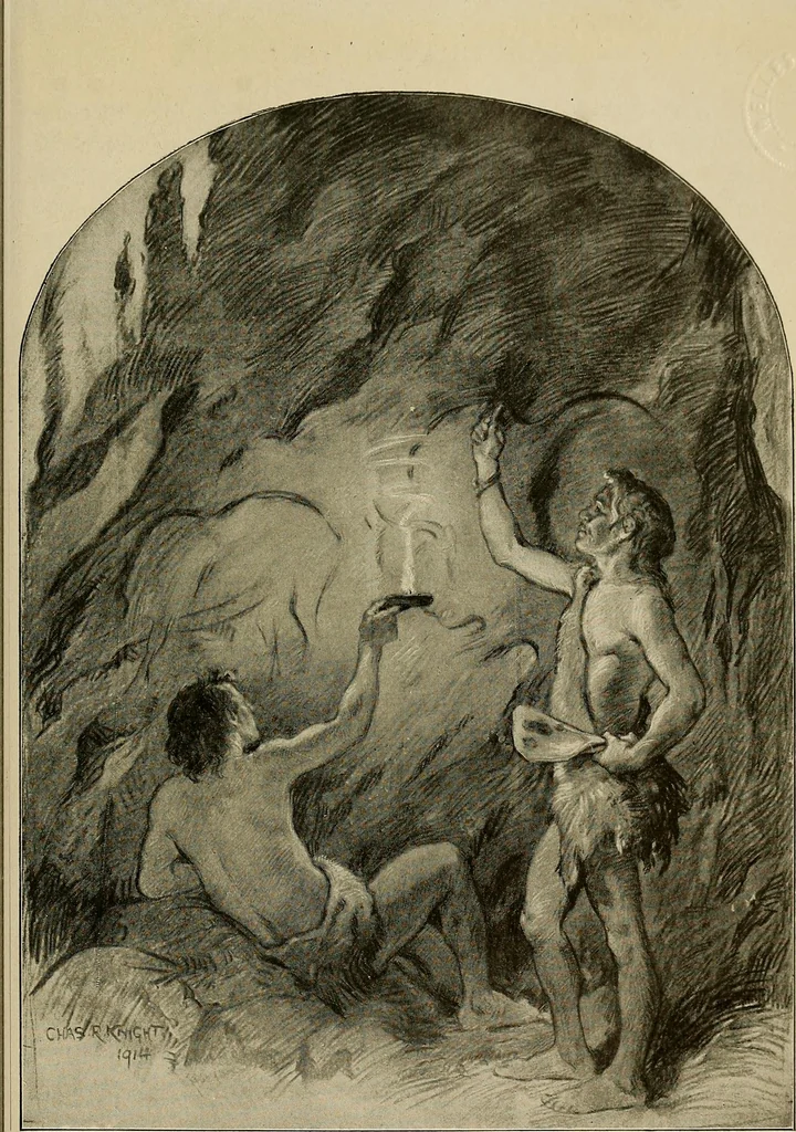 An illustration from Men of the old stone age, their environment, life and art, 1918, leaf 402