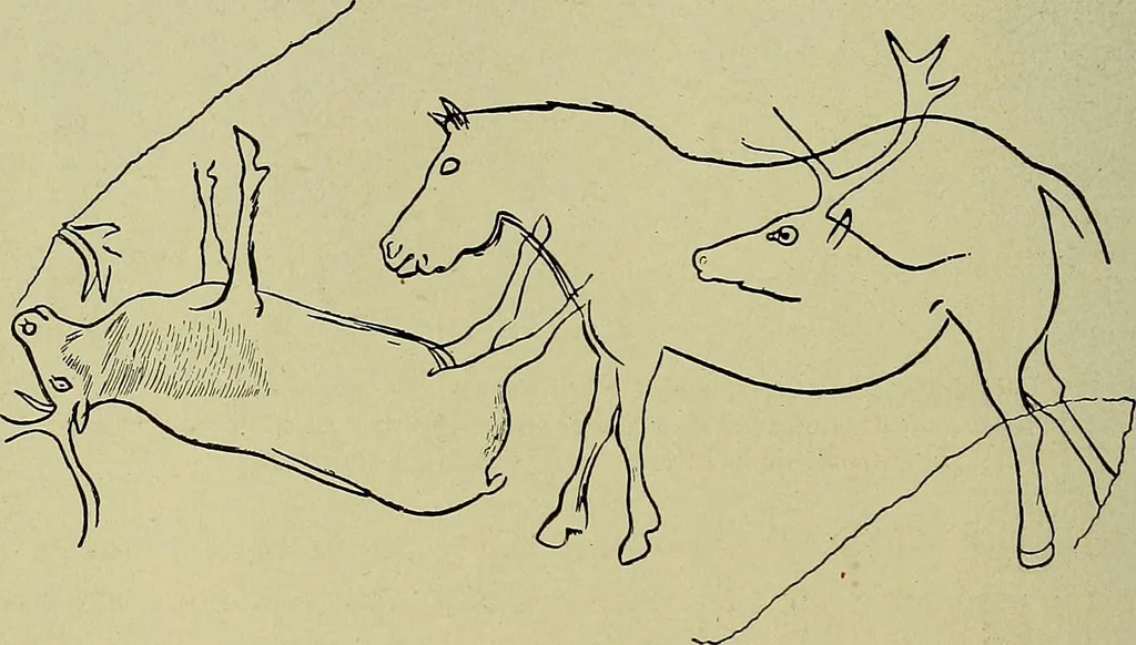 An illustration from Men of the old stone age, their environment, life and art, 1918, leaf 457