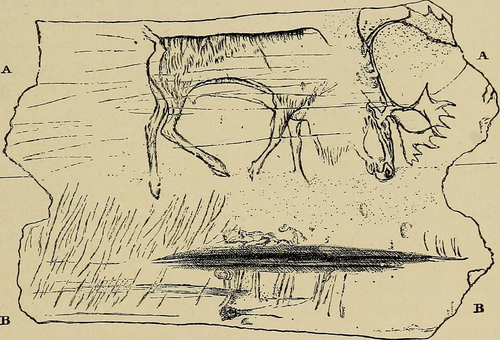 An illustration from Men of the old stone age, their environment, life and art, 1918, leaf 488