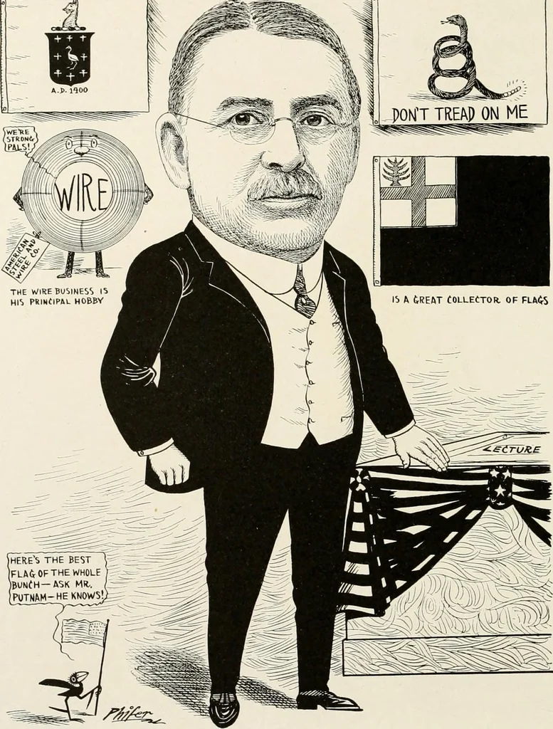 An illustration from Men of Worcester in caricature ;, 1917, leaf 103