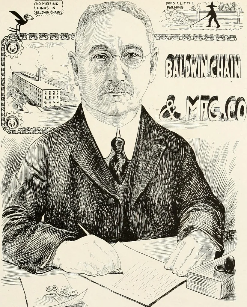 An illustration from Men of Worcester in caricature ;, 1917, leaf 110