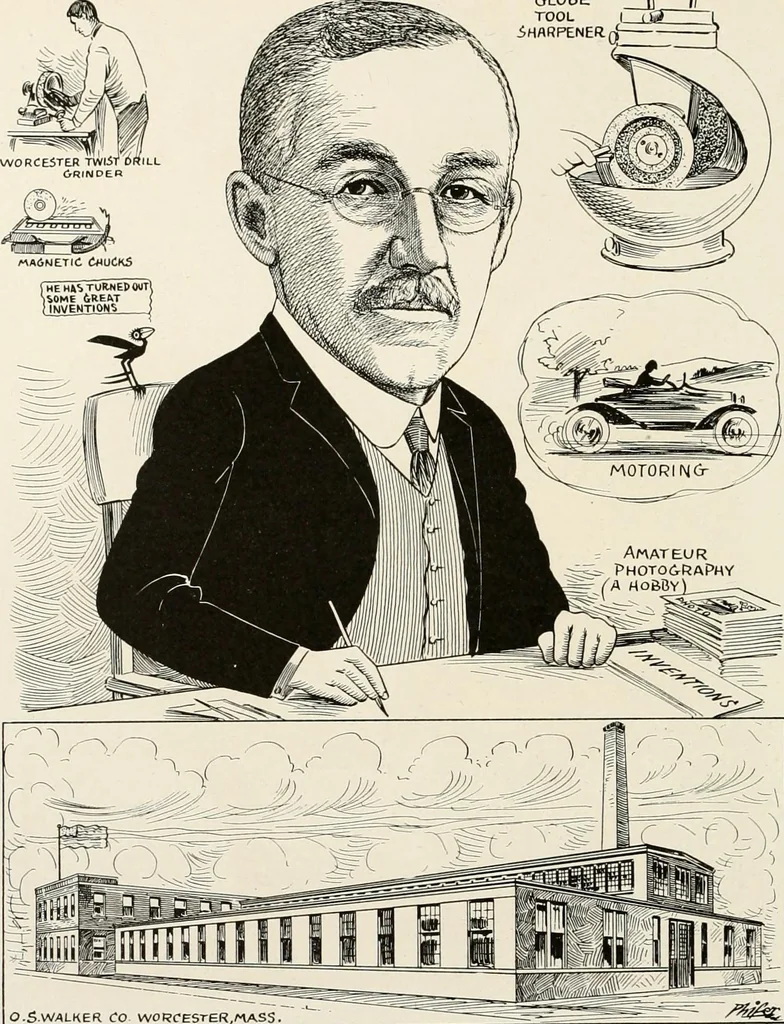 An illustration from Men of Worcester in caricature ;, 1917, leaf 115