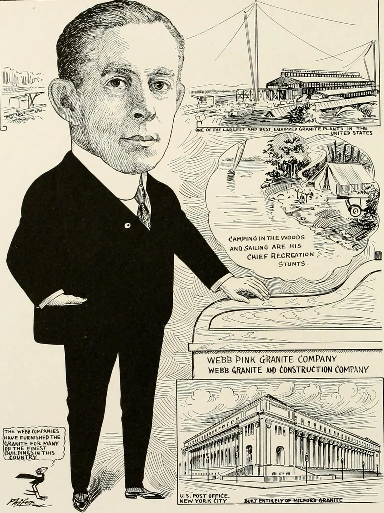 An illustration from Men of Worcester in caricature ;, 1917, leaf 119