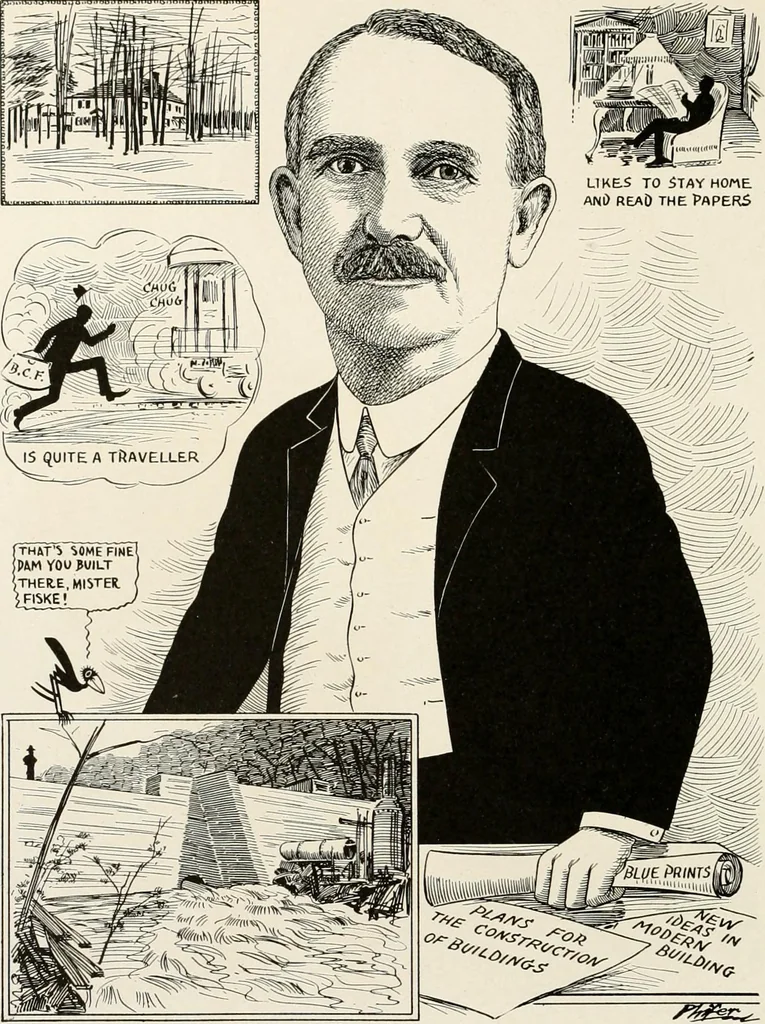 An illustration from Men of Worcester in caricature ;, 1917, leaf 123