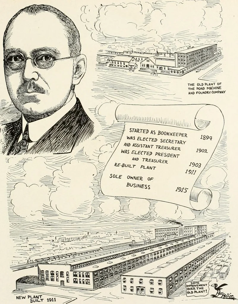 An illustration from Men of Worcester in caricature ;, 1917, leaf 128