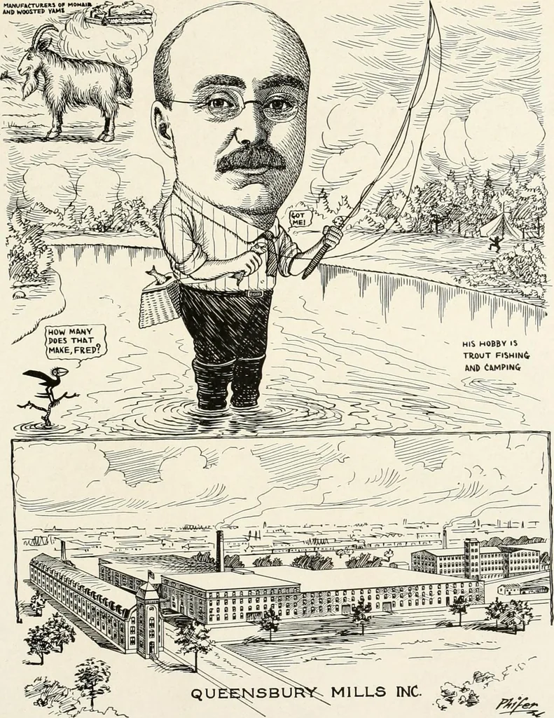 An illustration from Men of Worcester in caricature ;, 1917, leaf 136