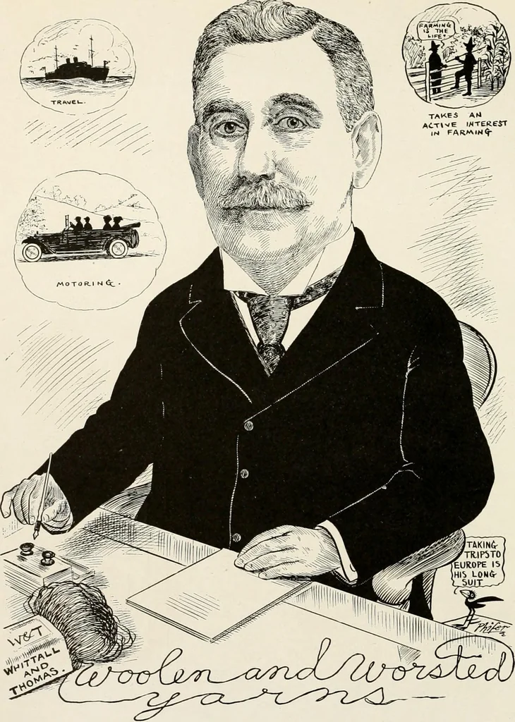 An illustration from Men of Worcester in caricature ;, 1917, leaf 15