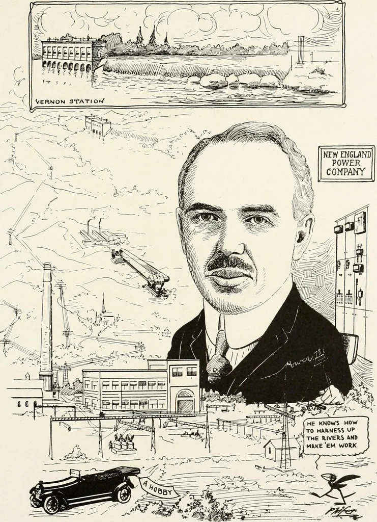 An illustration from Men of Worcester in caricature ;, 1917, leaf 150