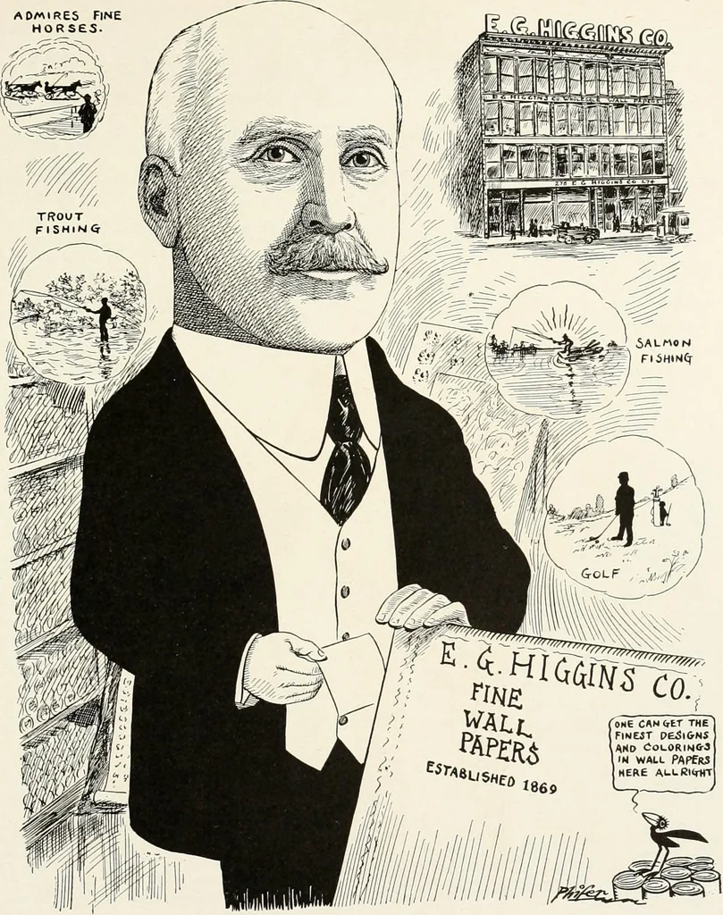 An illustration from Men of Worcester in caricature ;, 1917, leaf 156