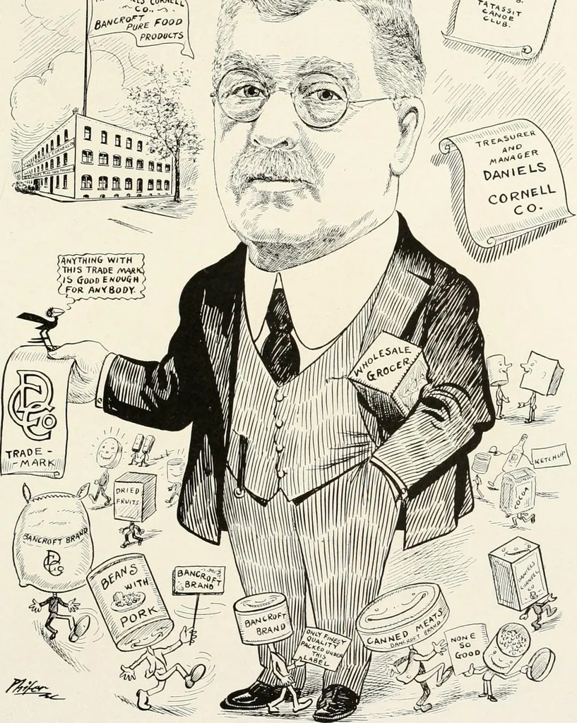 An illustration from Men of Worcester in caricature ;, 1917, leaf 160