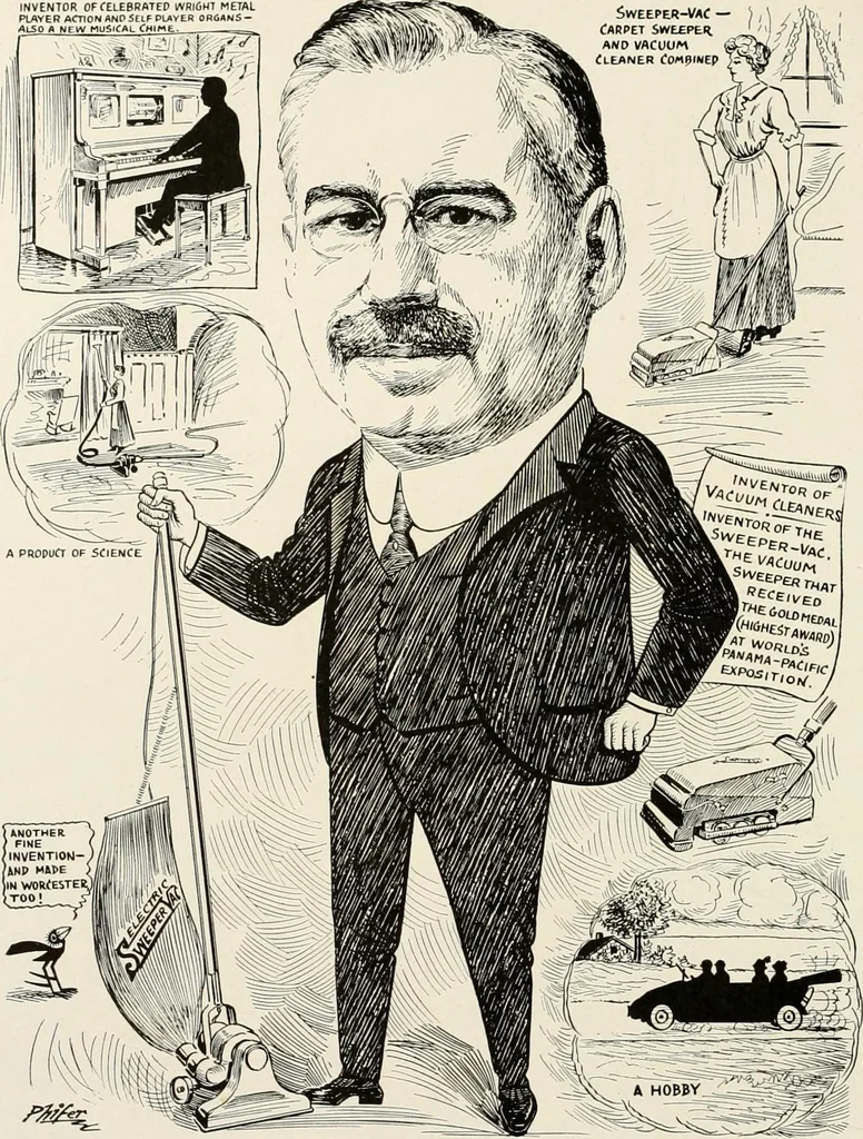 An illustration from Men of Worcester in caricature ;, 1917, leaf 163