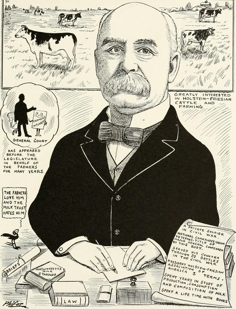 An illustration from Men of Worcester in caricature ;, 1917, leaf 178