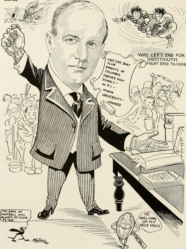 An illustration from Men of Worcester in caricature ;, 1917, leaf 187