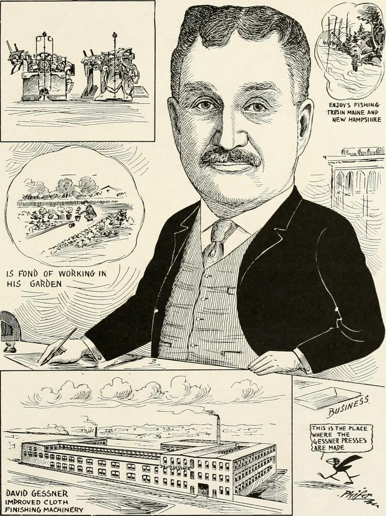 An illustration from Men of Worcester in caricature ;, 1917, leaf 188