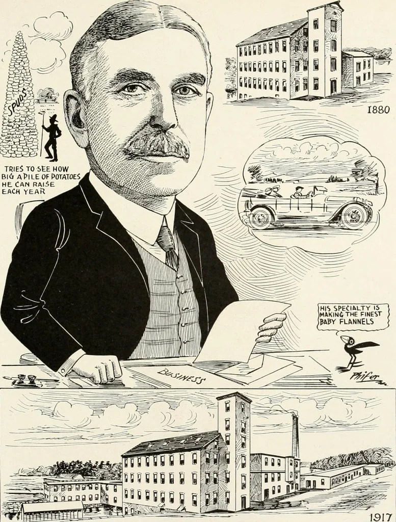 An illustration from Men of Worcester in caricature ;, 1917, leaf 194