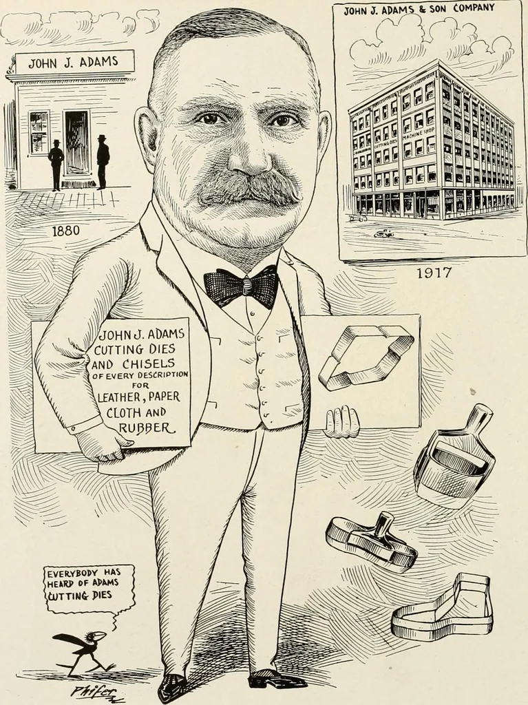 An illustration from Men of Worcester in caricature ;, 1917, leaf 199