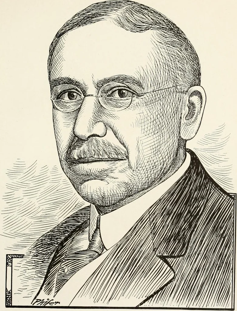 An illustration from Men of Worcester in caricature ;, 1917, leaf 20