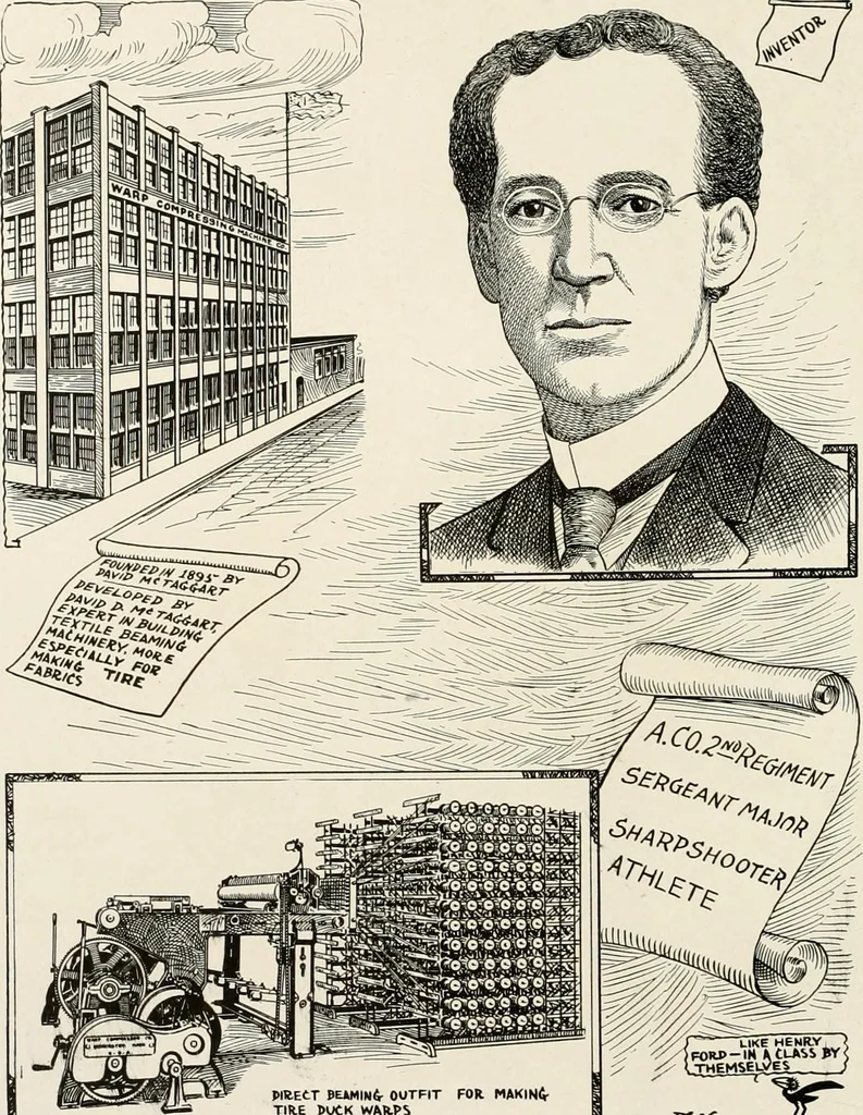 An illustration from Men of Worcester in caricature ;, 1917, leaf 201