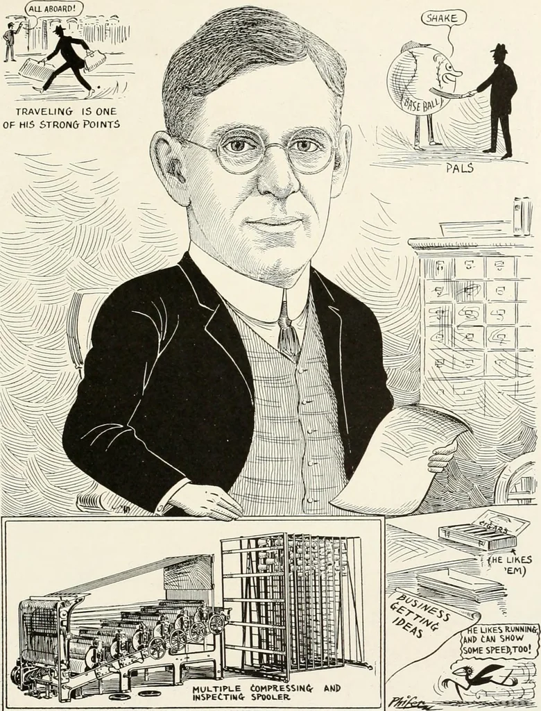 An illustration from Men of Worcester in caricature ;, 1917, leaf 202