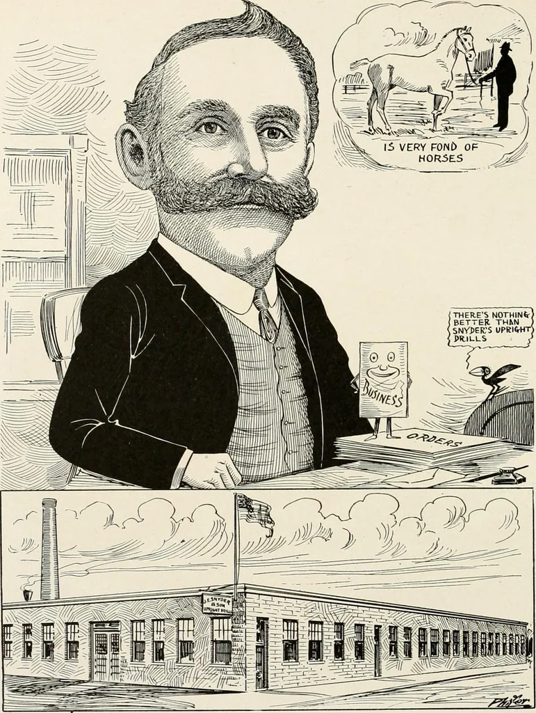 An illustration from Men of Worcester in caricature ;, 1917, leaf 207