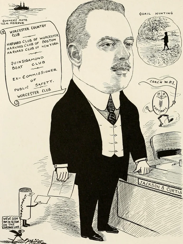An illustration from Men of Worcester in caricature ;, 1917, leaf 209