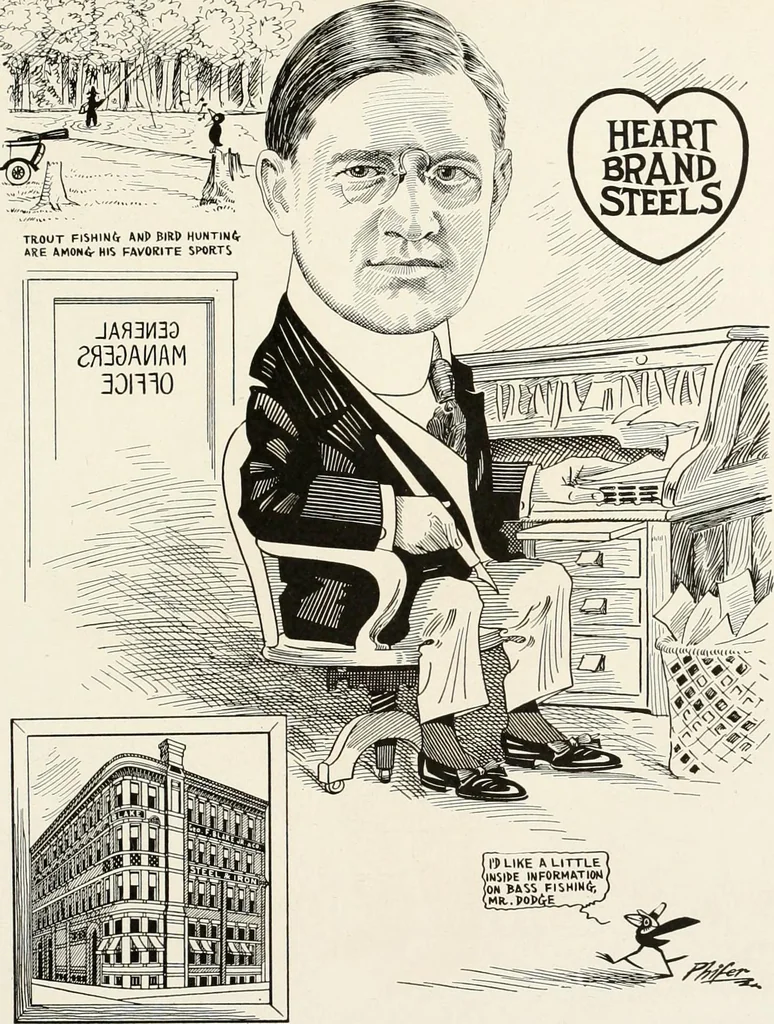 An illustration from Men of Worcester in caricature ;, 1917, leaf 210