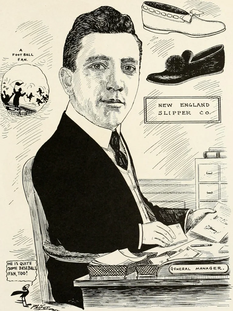 An illustration from Men of Worcester in caricature ;, 1917, leaf 216