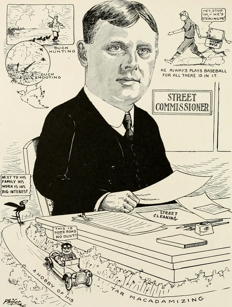 An illustration from Men of Worcester in caricature ;, 1917, leaf 233