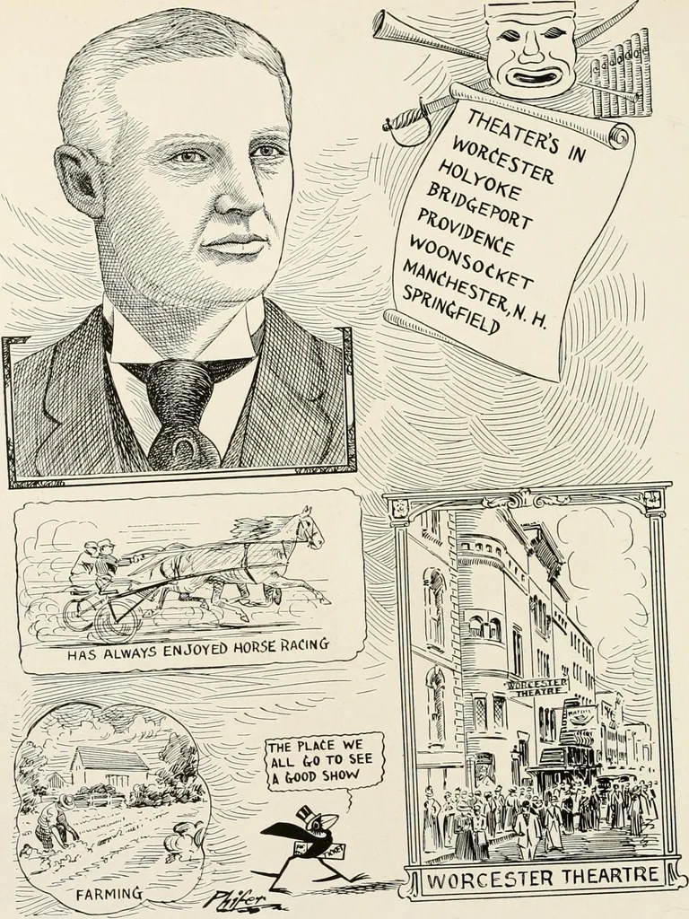 An illustration from Men of Worcester in caricature ;, 1917, leaf 237