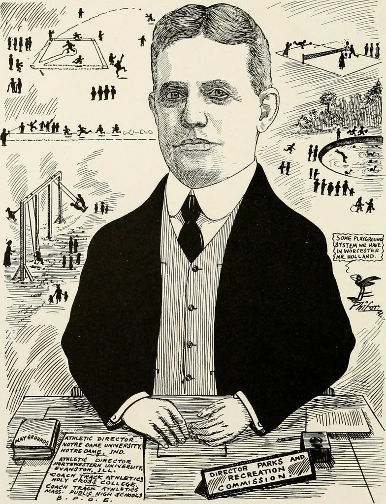 An illustration from Men of Worcester in caricature ;, 1917, leaf 247