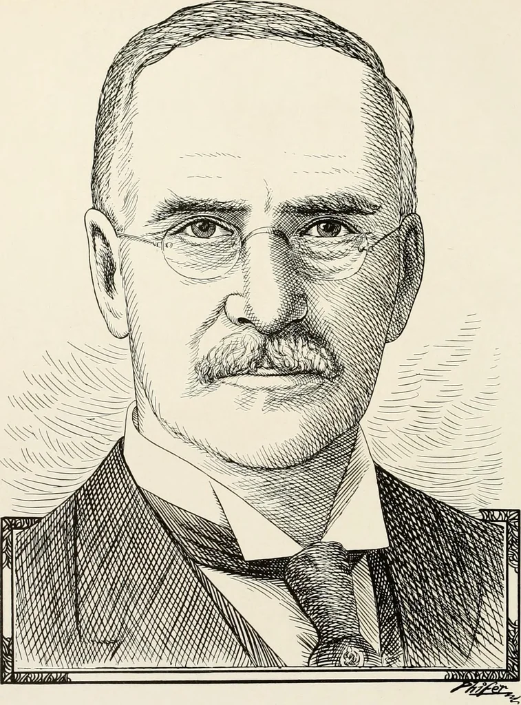 An illustration from Men of Worcester in caricature ;, 1917, leaf 25