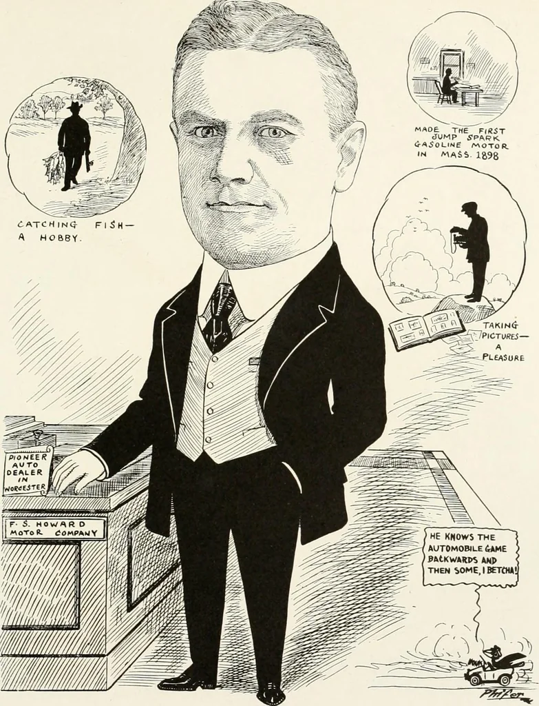 An illustration from Men of Worcester in caricature ;, 1917, leaf 250