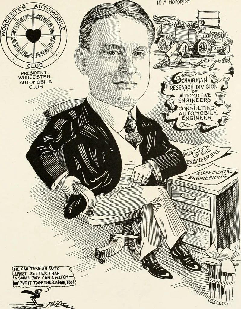An illustration from Men of Worcester in caricature ;, 1917, leaf 254