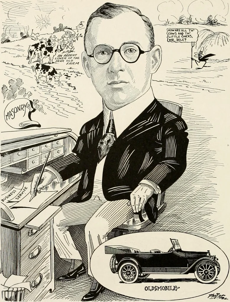 An illustration from Men of Worcester in caricature ;, 1917, leaf 261