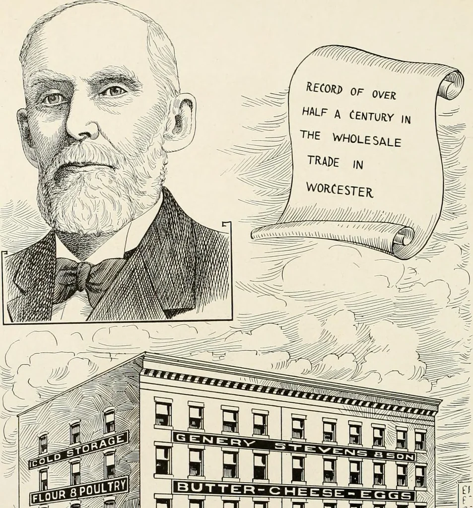An illustration from Men of Worcester in caricature ;, 1917, leaf 269