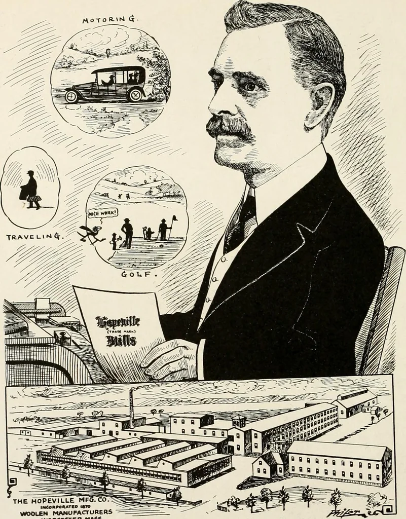 An illustration from Men of Worcester in caricature ;, 1917, leaf 277