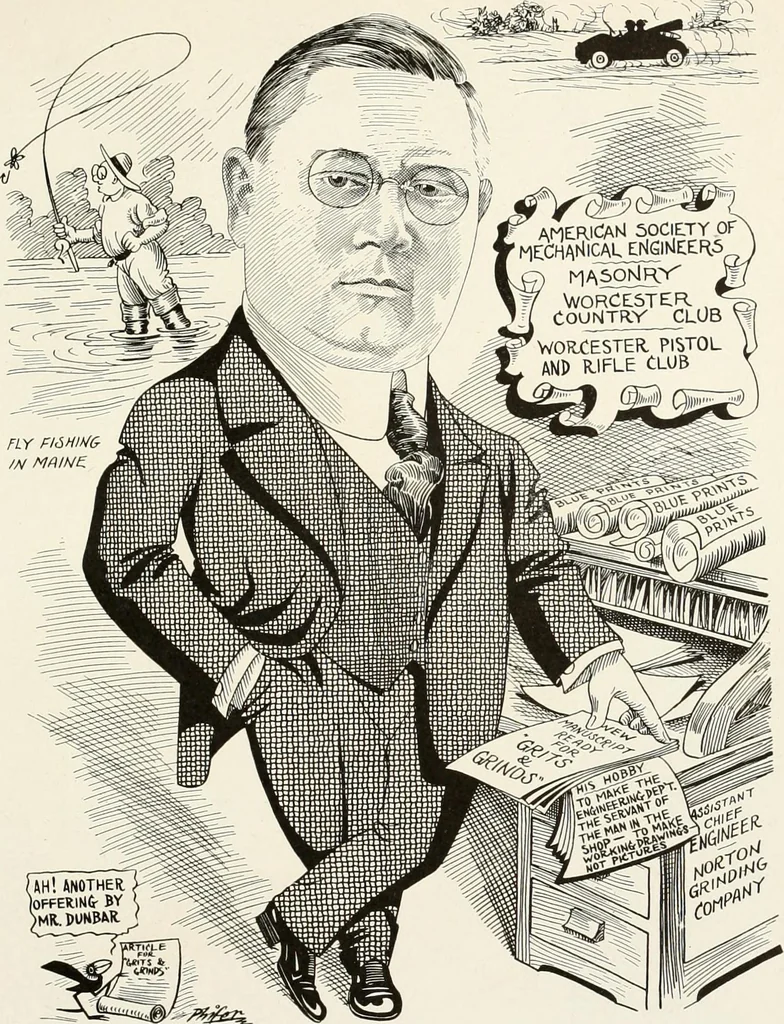 An illustration from Men of Worcester in caricature ;, 1917, leaf 28