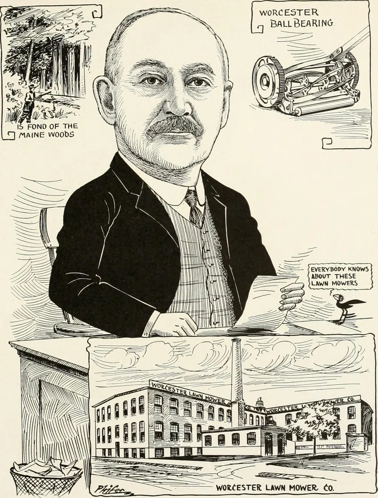 An illustration from Men of Worcester in caricature ;, 1917, leaf 282