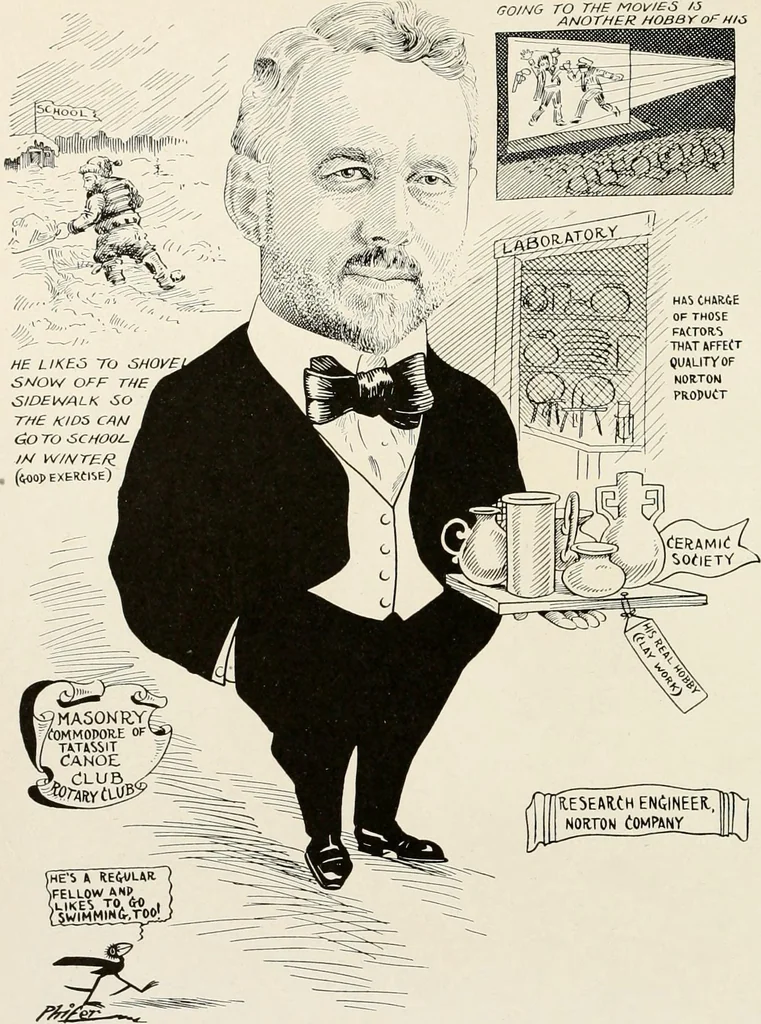 An illustration from Men of Worcester in caricature ;, 1917, leaf 31
