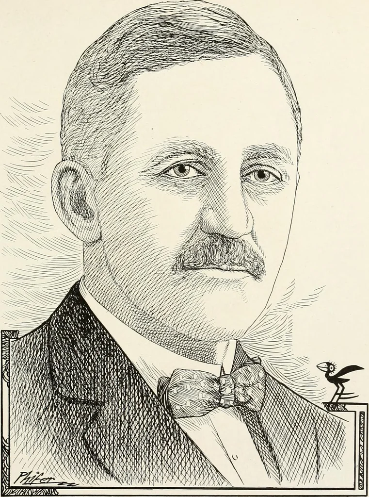 An illustration from Men of Worcester in caricature ;, 1917, leaf 36
