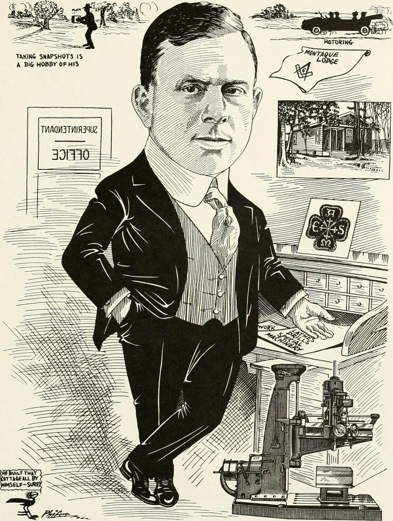 An illustration from Men of Worcester in caricature ;, 1917, leaf 38