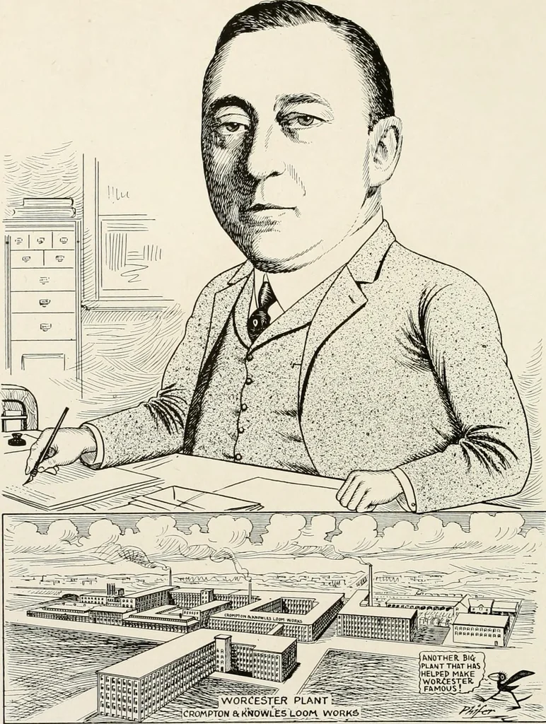 An illustration from Men of Worcester in caricature ;, 1917, leaf 41