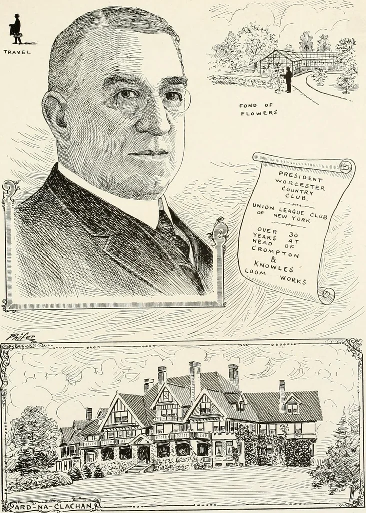 An illustration from Men of Worcester in caricature ;, 1917, leaf 46