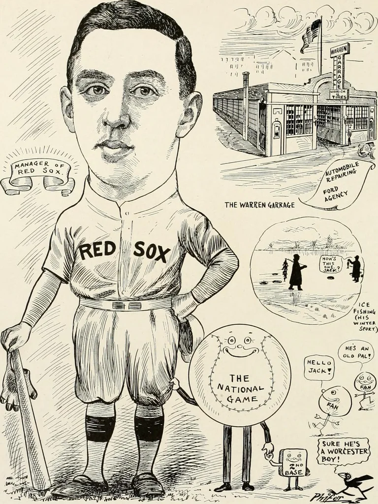 An illustration from Men of Worcester in caricature ;, 1917, leaf 59
