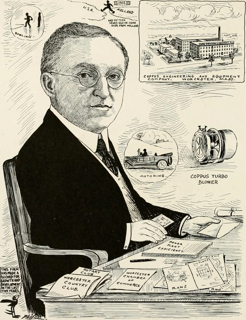 An illustration from Men of Worcester in caricature ;, 1917, leaf 81