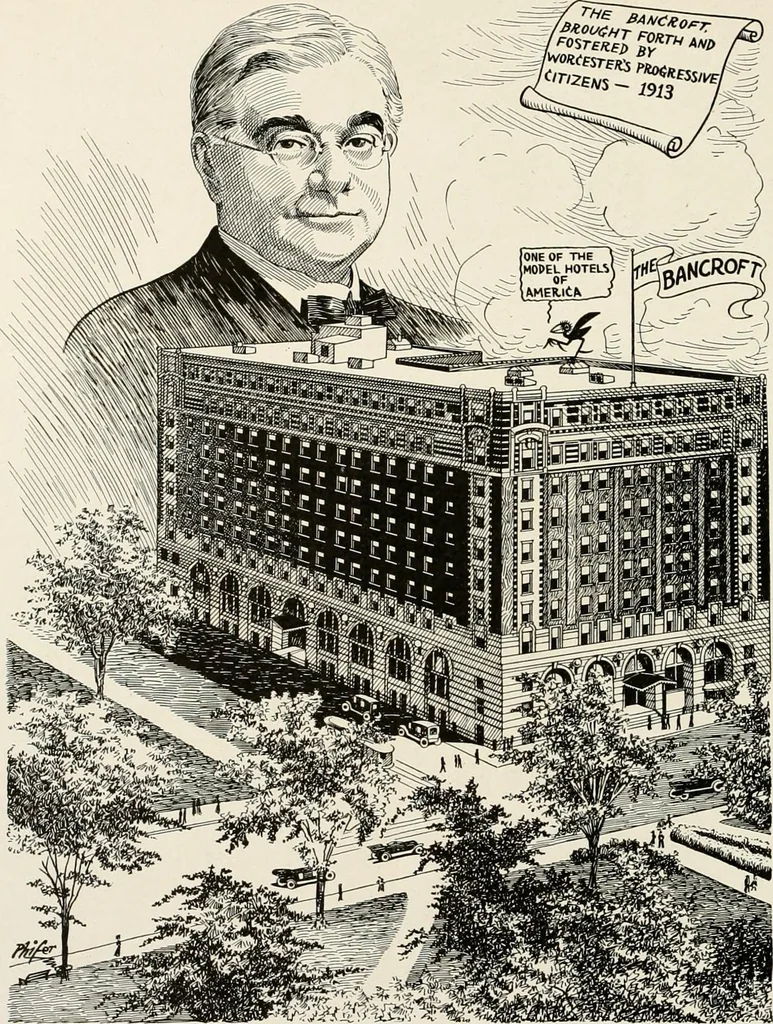An illustration from Men of Worcester in caricature ;, 1917, leaf 95