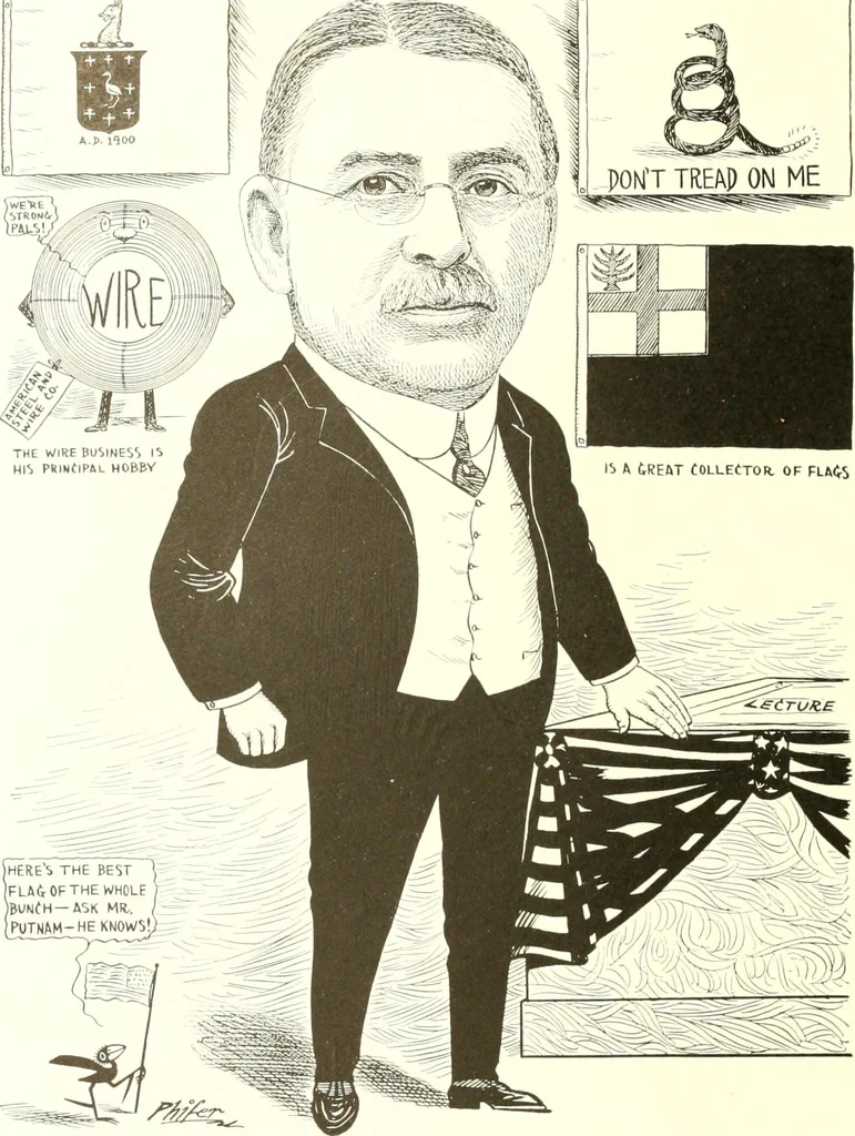 An illustration from Men of Worcester in caricature ;, 1917, leaf 103