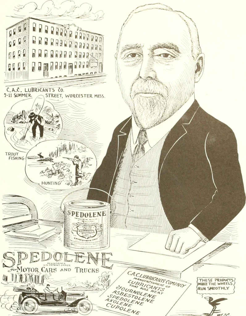 An illustration from Men of Worcester in caricature ;, 1917, leaf 112